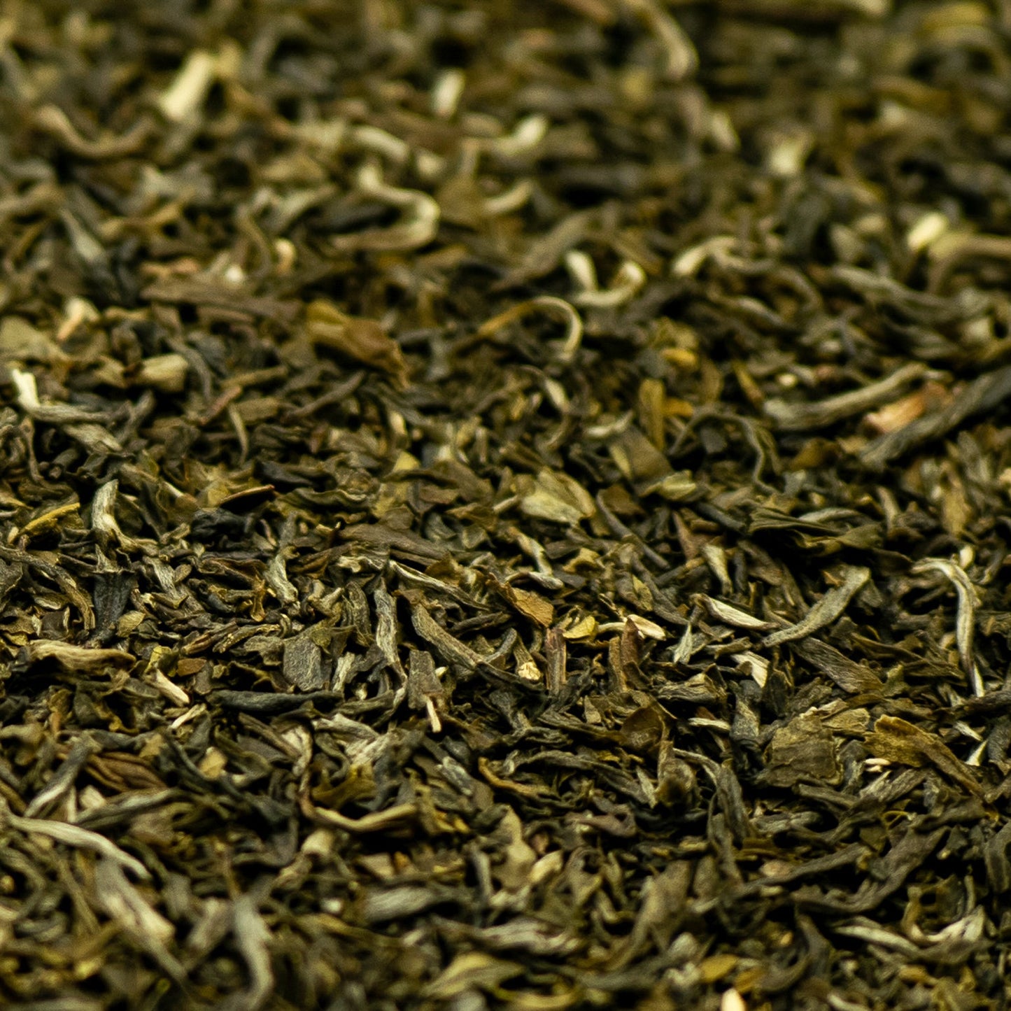 Green tea leaves