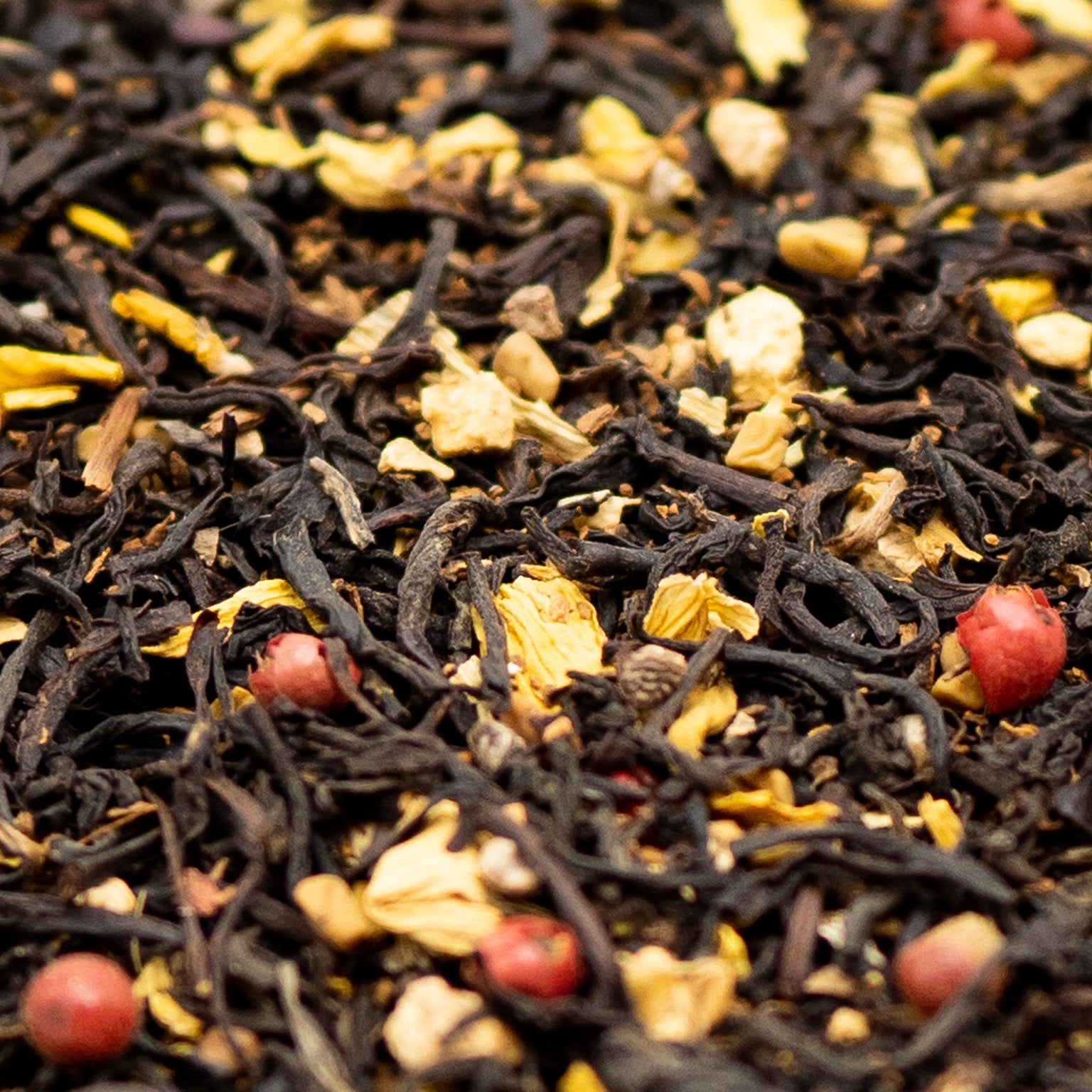 A close up of chai black tea and spices 