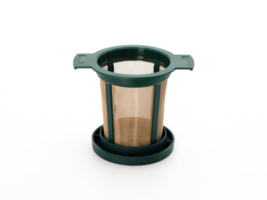 Permanent tea infuser basket and lid