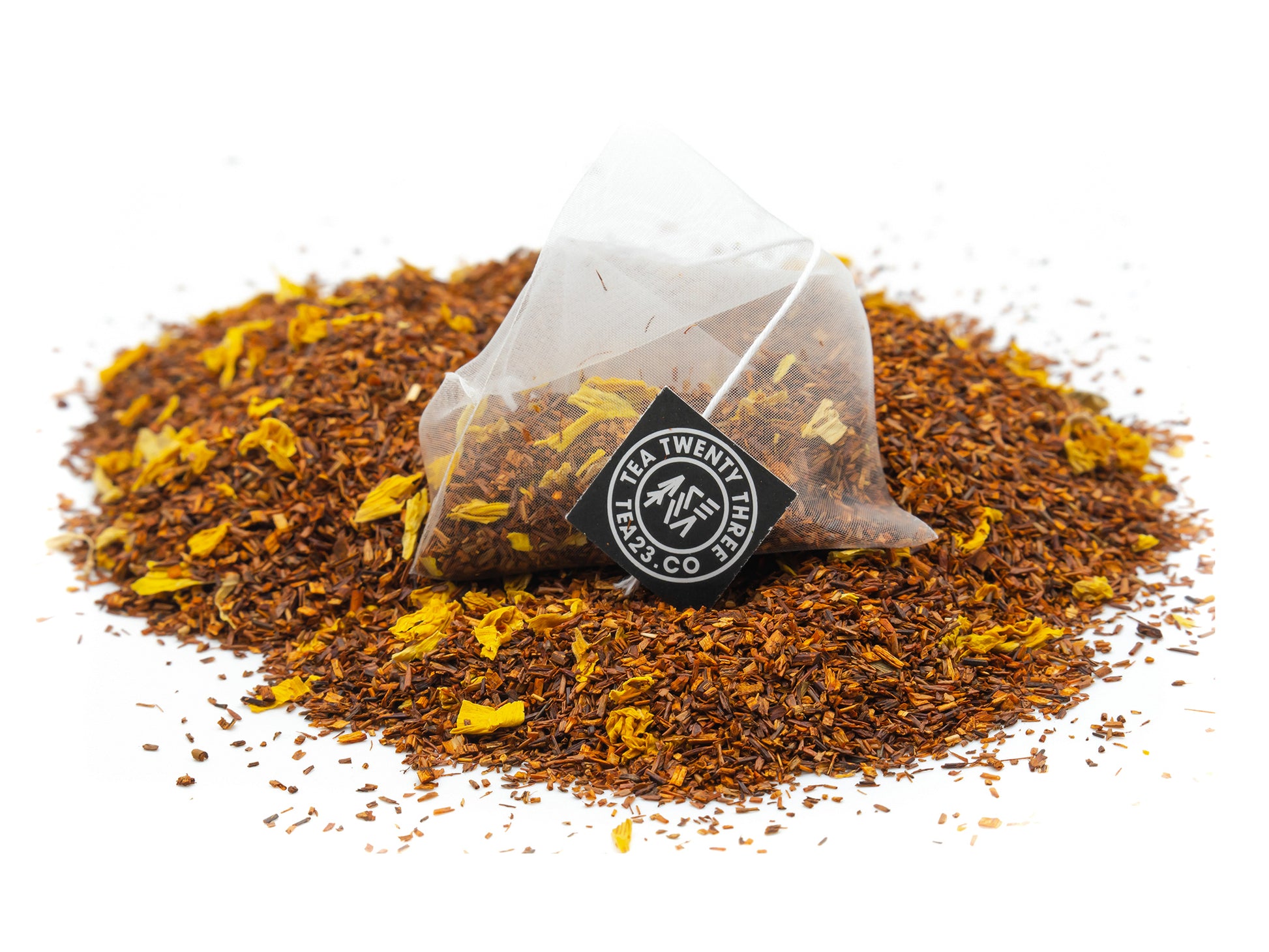 Rooibos tea in a pyramid tea bag from TEA23